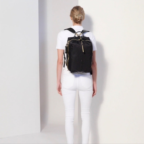 Caraa Studio 2 Medium Backpack Black With Gold Hardware - Picture 6 of 9